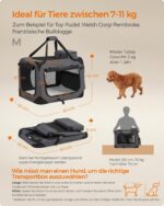 Feandrea Hundebox M faltbar – Transportbox mit Oxford-Gewebe für Hunde 7–11 kg – Bild 5