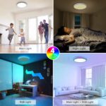 zemty LED-Deckenlampe 30cm 24W Dimmbar RGB mit Fernbedienung – Badezimmer & Schlafzimmer – Bild 5