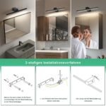 ECOBRT LED-Spiegelleuchte 40cm – 960 Lumen Badbeleuchtung mit Neutrallicht 4000K – Bild 3