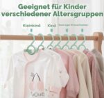 Anstore Mitwachsende Kinderkleiderbügel 20er Set – Verstellbar & Rutschfest in Grün – Bild 4
