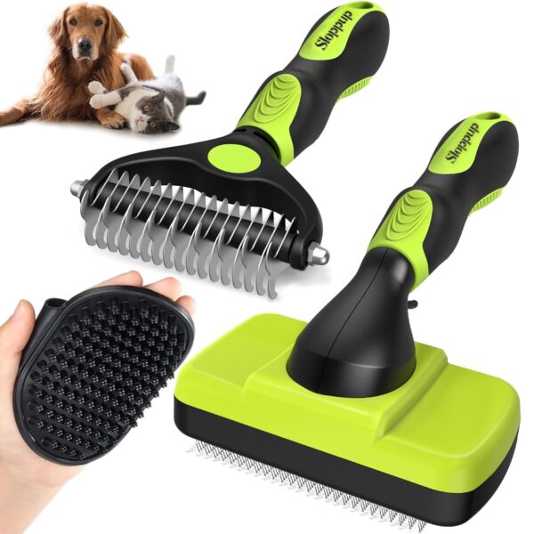YSYONBOE Hundebürste & Katzenbürste 3er-Set – Professionelle Fellpflege für Kurz- & Langhaar