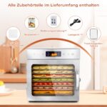 Dörrautomat Edelstahl mit 8 Tabletts – Temperaturbereich 35–90°C für Obst, Gemüse & Fleisch – Bild 3