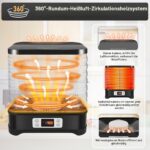 Nictemaw Dörrautomat Edelstahl 400W mit 8 Tabletts – Profi-Dörrgerät für Obst, Fleisch & Kräuter – Bild 6