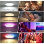 Tyreses LED Deckenleuchte Ø30cm Dimmbar – RGB Farbwechsel mit Fernbedienung für jeden Raum – Bild 7