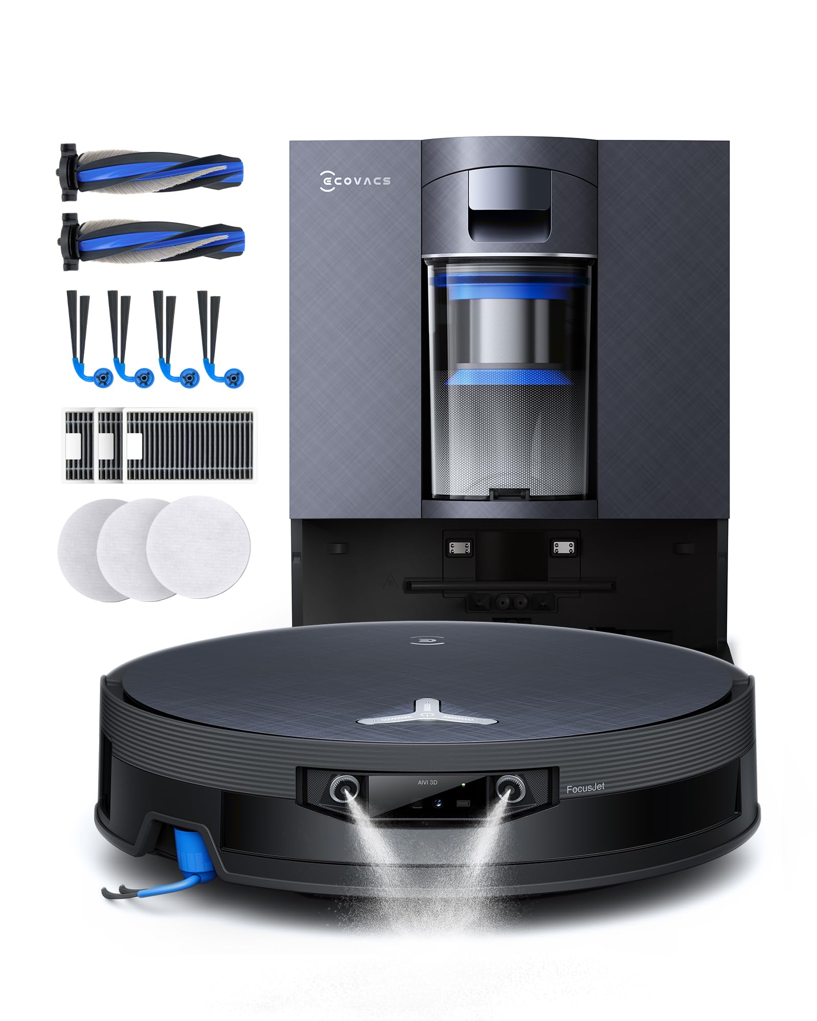 ECOVACS DEEBOT X12 OMNICYCLONE Saugroboter mit Wischfunktion – 22.000 Pa & FocusJet
