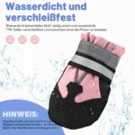 QKURT 4er Set Hundeschuhe wasserdicht – Pfotenschutz mit Reflektoren für alle Grössen – Bild 4