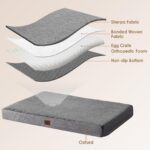 EHEYCIGA Orthopädisches Hundebett XL 112x81cm – Gelenkentlastung mit Egg-Crate-Schaum für grosse Hunde – Bild 3