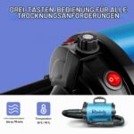 Blanlody Hundefön 3200W mit stufenloser Geschwindigkeitsregelung – Leiser Hundepflege-Trockner – Bild 3