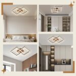 CBJKTX LED Deckenleuchte 24W Schwarz-Holz 3000K Warmweiss – Modern Design für alle Räume – Bild 2