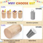 Haozozo 4-in-1 Montessori Holzspielzeug ab 1 Jahr – Motorik & Lernspielzeug für Kleinkinder – Bild 5