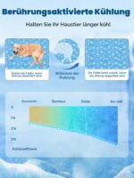 Rywell Kühlmatte Hund 110x80 cm – Selbstkühlend mit Farbwechsel & Feuchtigkeitsableitung – Bild 3