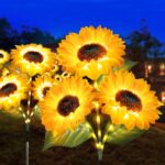 Homeleo Solar Sonnenblumen 3er-Set – LED Gartenbeleuchtung mit Automatik & Wasserschutz – Bild 6