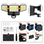 BENMA 302 LED Strahler mit Bewegungsmelder – 1500 lm Sicherheitsleuchte, batteriebetrieben, IP65 – Bild 5