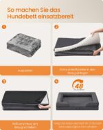 Feandrea Orthopädisches Hundebett 112x81 cm – Noppenschaum mit erhöhtem Rand – Bild 7