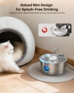 Invengo Katzenbrunnen Edelstahl 3.2L – Ultra-leiser Trinkbrunnen mit 5-Fach Filtersystem – Bild 7