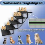 GT GETCO TECH Hundetreppe Auto 5 Stufen – Klappbar bis 80kg für kleine & grosse Hunde – Bild 3
