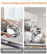 Zaxiva Hundenapf Edelstahl 2er-Set 1750ml – Rutschfest & Spülmaschinenfest für Mittelhunde – Bild 7