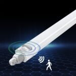 DXLIGHTING 120cm LED-Feuchtraumleuchte mit Bewegungsmelder – 36W 3600LM IP65