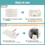 COZY KISS Orthopädisches Hundebett für kleine Hunde & Katzen – Waschbar Beige – Bild 7