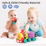 MOONTOY 3-in-1 Rassel-Zugspielzeug – Interaktives Babyspielzeug für 6–24 Monate – Bild 7