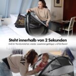 Deryan Baby Reisebett Pop-Up mit Matratze – Sicheres Babyzelt für unterwegs ab Geburt bis 2,5 Jahre – Bild 5