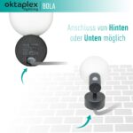 Oktaplex Bola LED Außenlampe mit Bewegungsmelder – 1600 lm, IP65, 360° Ausleuchtung – Bild 4