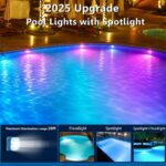 HL 4er Set RGB LED Unterwasserleuchten mit Fernbedienung – IP68 Poolbeleuchtung für Pools, Teiche & Aquarien – Bild 3