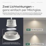 Scandinavian home Lysea 6er Set LED Einbaustrahler 230V Dimmbar – Warmweiss 3000K für Badezimmer – Bild 6