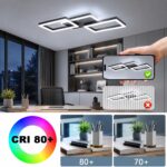 ZMH LED Deckenleuchte 54cm dimmbar 48W – Moderne Wohnzimmerlampe mit Fernbedienung – Bild 8
