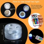 Jialine LED Teelichter 10er Set mit Fernbedienung – RGB Unterwasserlicht wasserdicht IP68 – Bild 5