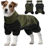 PUMYPOREITY Wintermantel Hund M – Warmer Schneeanzug mit Bauchschutz & abnehmbarem Schal