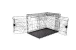 Amazon Basics Hundekäfig 122 cm mit Doppeltür – Zusammenklappbar & sicher für grosse Hunde