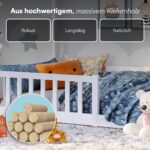 Bellabino Bia Hausbett 90x200 cm – Montessori Kinderbett aus Massivholz mit Rausfallschutz – Bild 6