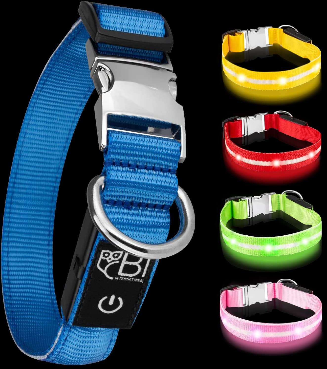 LED Leuchthalsband für Hunde Grösse M – USB-aufladbar mit 10-15h Akkulaufzeit