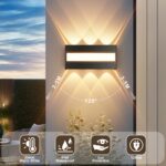 SUZNIU LED Wandleuchte 12W 3000K IP65 – 3D-Effekt Aussenlampe Aluminium für Terrasse & Garten – Bild 3