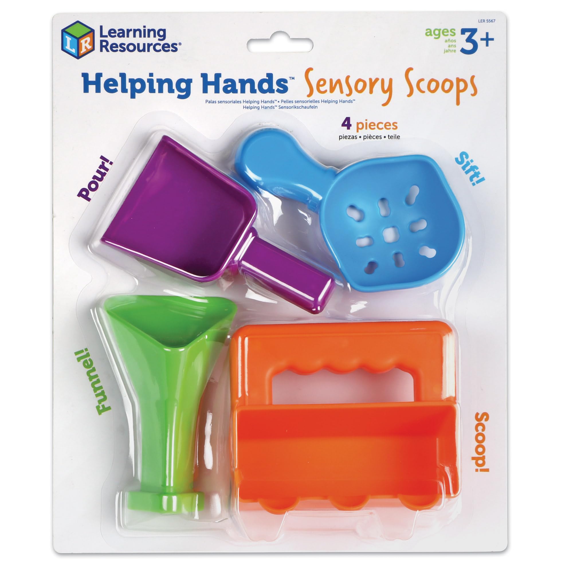 Learning Resources Sensory Scoops Set 4er – Montessori Lernwerkzeug für Feinmotorik & Sensorik