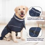 Axcimond Wintermantel Hund wasserdicht mit Fleece & Fellkragen – Reflektierend für alle Grössen – Bild 6