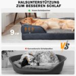JOEJOY Orthopädisches Hundebett 89x64cm – Memory Foam Hundekorb für Mittelgrosse Hunde – Bild 2