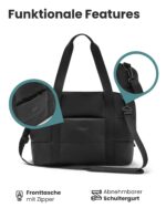 LARKSON Hundetragetasche Frida Schwarz – 2-in-1 Transporttasche für Hunde bis 10 kg – Bild 7