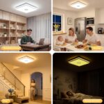 32 cm LED Deckenleuchte 24W Dimmbar mit APP – Smart Badezimmerlampe IP44 für alle Räume – Bild 8