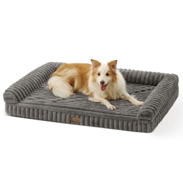 COZY KISS Orthopädisches Hundebett 112x81x18cm – Waschbares Hundesofa für grosse Hunde