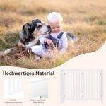 COSTWAY Absperrgitter 89cm – 4-teiliges Hundegehege aus Holz, klappbar & flexibel – Bild 3