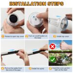 MUSUNIA Solar-Wegeleuchten 6er-Pack – IP65 Edelstahl Gartenleuchten Warmweiss – Bild 6
