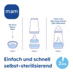 MAM Easy Start Anti-Colic Starter Set S – Babyflaschen-Set mit Schnuller, Lila – Bild 9