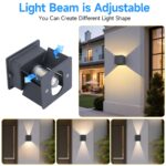 wisdom line G9 LED Wandleuchte 2er-Set – 9W Up & Down, IP65, Anthrazit, 3000K – Bild 4