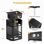 btfarm 4er-Set Solar Wandleuchten mit Bewegungsmelder – IP65 Retro Warmweiss für Garten & Terrasse – Bild 8