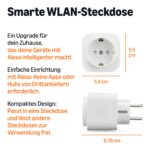 Amazon Basics Smart WLAN-Steckdose 4er-Set – Alexa-gesteuerte Steckdosen für EU – Bild 2