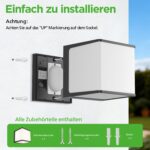 LUTEC Doblo LED Außenwandleuchte 19,1W Aluminium Anthrazit – IP54 wetterfest – Bild 3