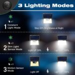 LOTMOS 6er Set Solarleuchten mit Bewegungsmelder – 176 LED für Garten & Hof IP65 – Bild 3