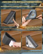 Bzavor 6er Set Solar-Treppenleuchten IP65 – Warmweiss LED Aussenbeleuchtung für Treppen & Terrasse – Bild 8